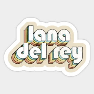 Lana Del Rey - Retro Rainbow Letters Sticker